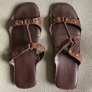 Amanda Smith Vintage Gladiator Brown Leather Sandals